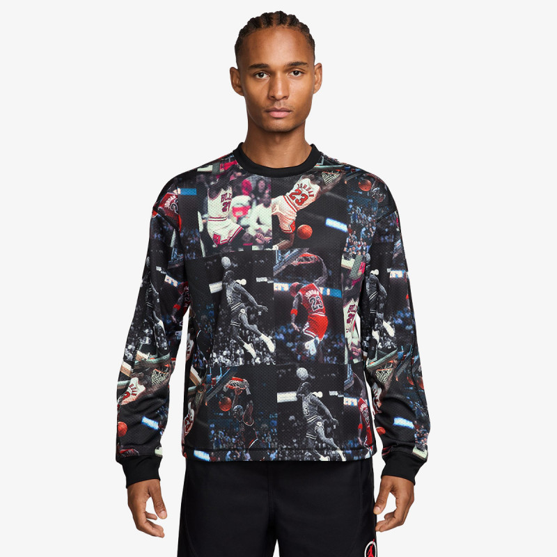 NIKE Majica bez kragne M J FLT AOP LS JRSY 