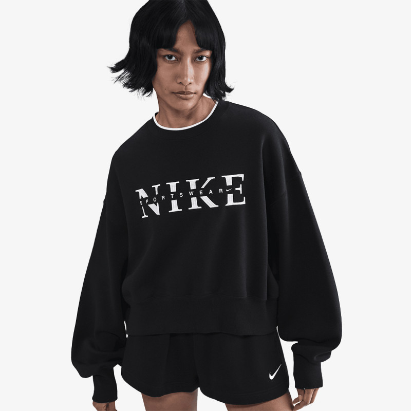 NIKE Majica bez kragne W NSW PHNX FLC CREW GLS 