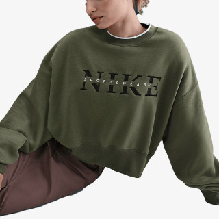 NIKE Majica bez kragne W NSW PHNX FLC CREW GLS 