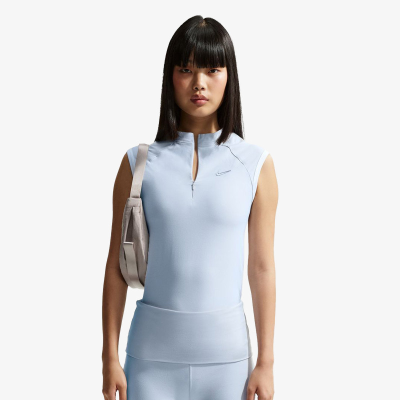 NIKE Majica kratkih rukava W SLVLSS FITTED QZ TOP GLS 