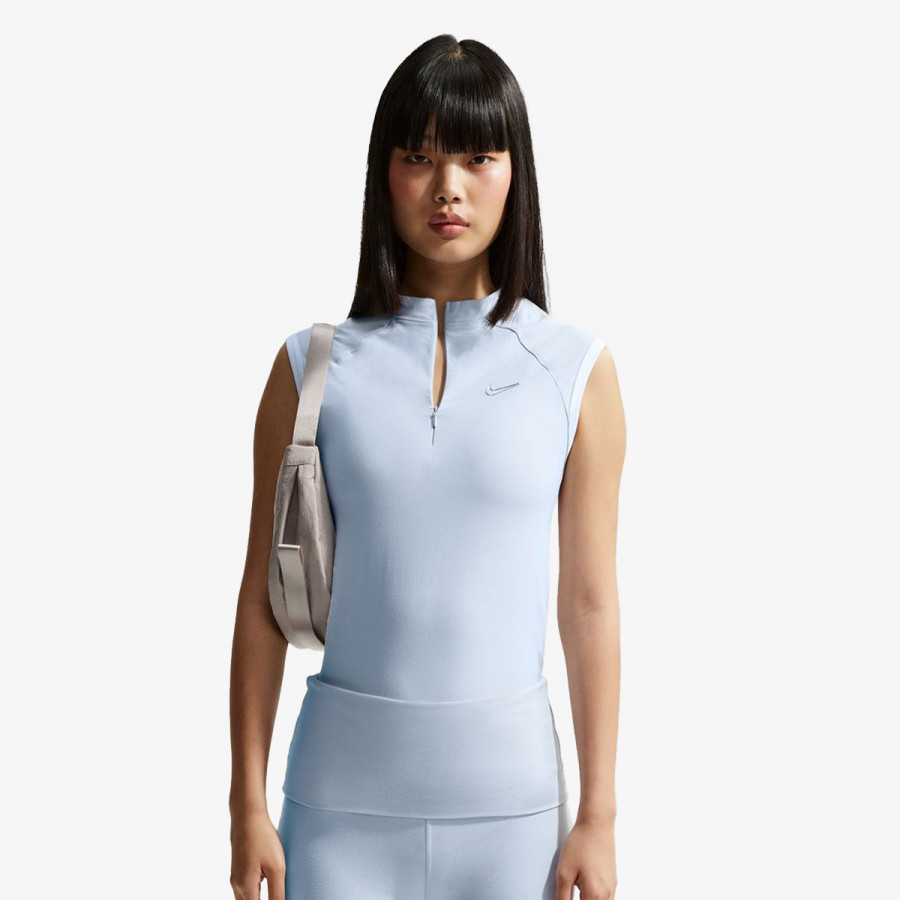 NIKE Majica kratkih rukava W SLVLSS FITTED QZ TOP GLS 