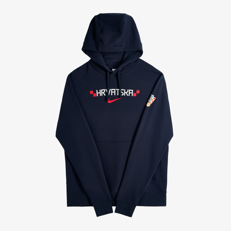 NIKE Majica s kapuljačom CRO M NK PO CLUB HOODIE FT-OBSIDIAN/WHIT 
