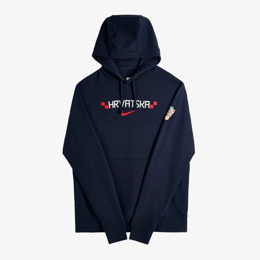 NIKE Majica s kapuljačom CRO M NK PO CLUB HOODIE FT-OBSIDIAN/WHIT 