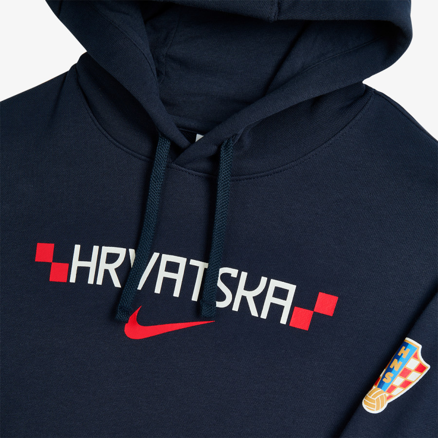 NIKE Majica s kapuljačom CRO M NK PO CLUB HOODIE FT-OBSIDIAN/WHIT 