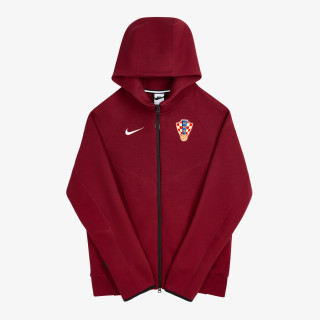NIKE Majica s kapuljačom na patent CRO M NK TCH FLC FZ WR HDY-TEAM RED 