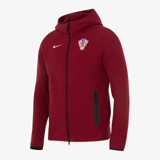 NIKE Majica s kapuljačom na patent CRO M NK TCH FLC FZ WR HDY-TEAM RED 