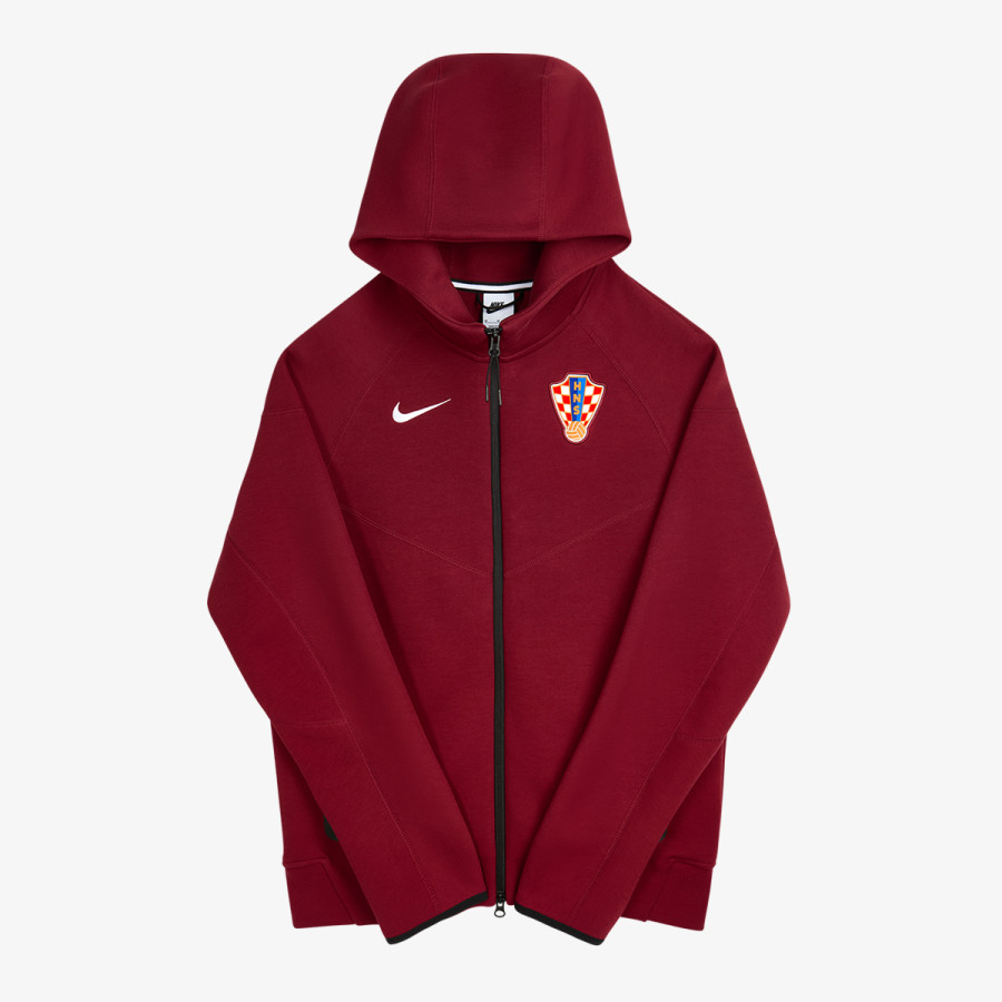 NIKE Majica s kapuljačom na patent CRO M NK TCH FLC FZ WR HDY-TEAM RED 