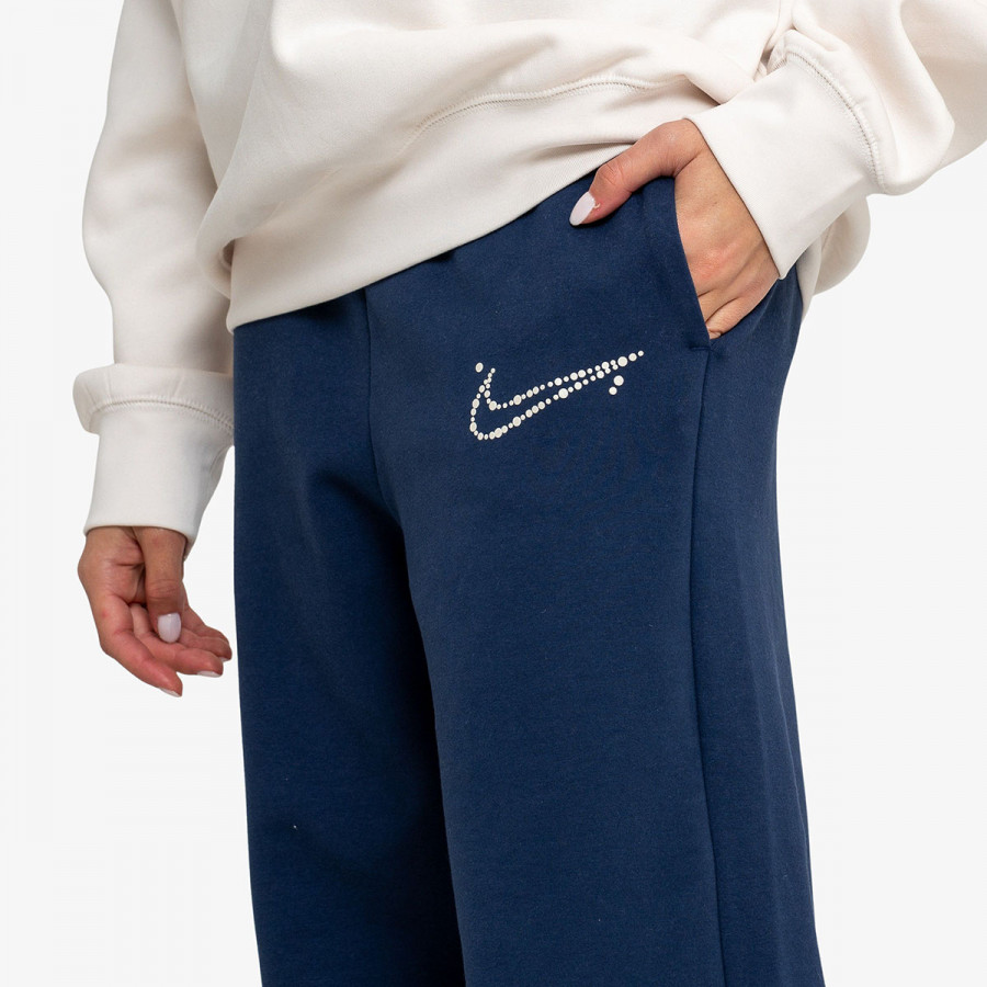 NIKE Donji dio trenirke W NSW PHNX FLC HR PANT WIDE 
