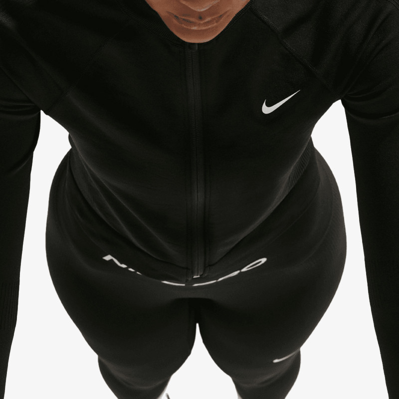 NIKE Majica dugih rukava W NP DF SMLS FZ MIDLAYER WT 
