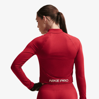 NIKE Majica dugih rukava s patentom W NP DF SMLS FZ MIDLAYER WT 