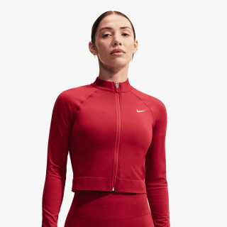 NIKE Majica dugih rukava s patentom W NP DF SMLS FZ MIDLAYER WT 