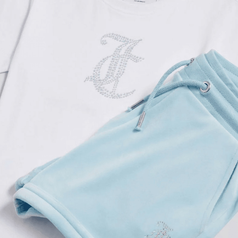 JUICY COUTURE Komplet za djecu JC Logo Tee & Velour Short Set 