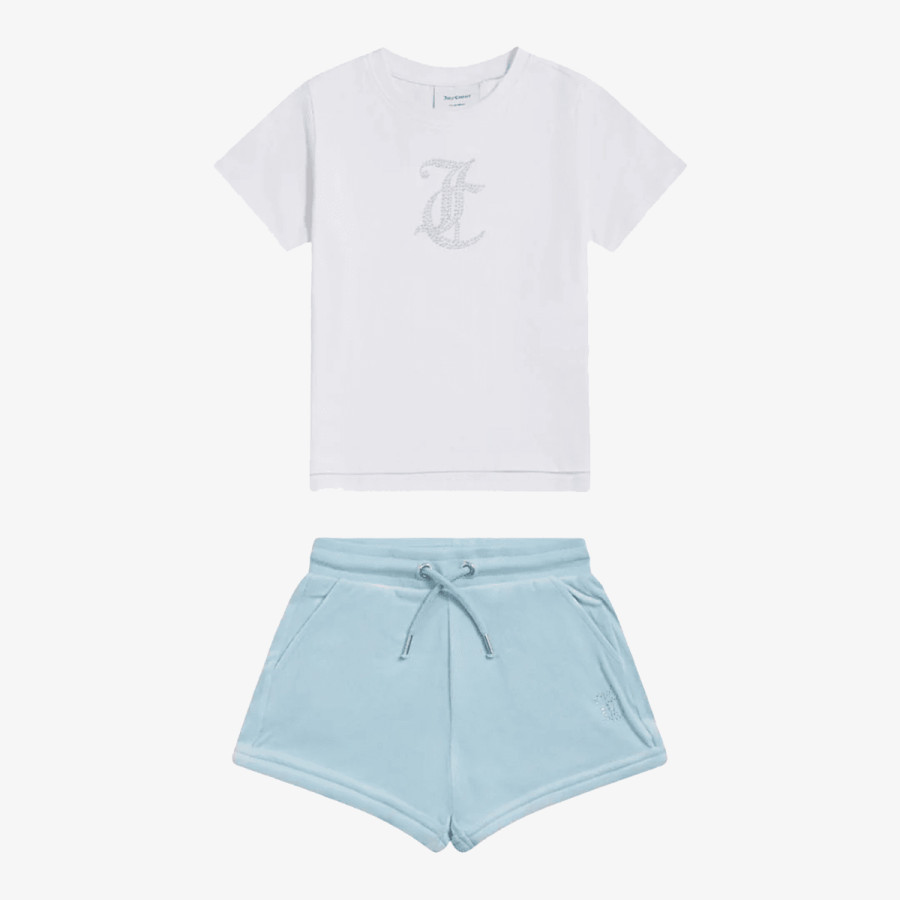 JUICY COUTURE Komplet za djecu JC Logo Tee & Velour Short Set 