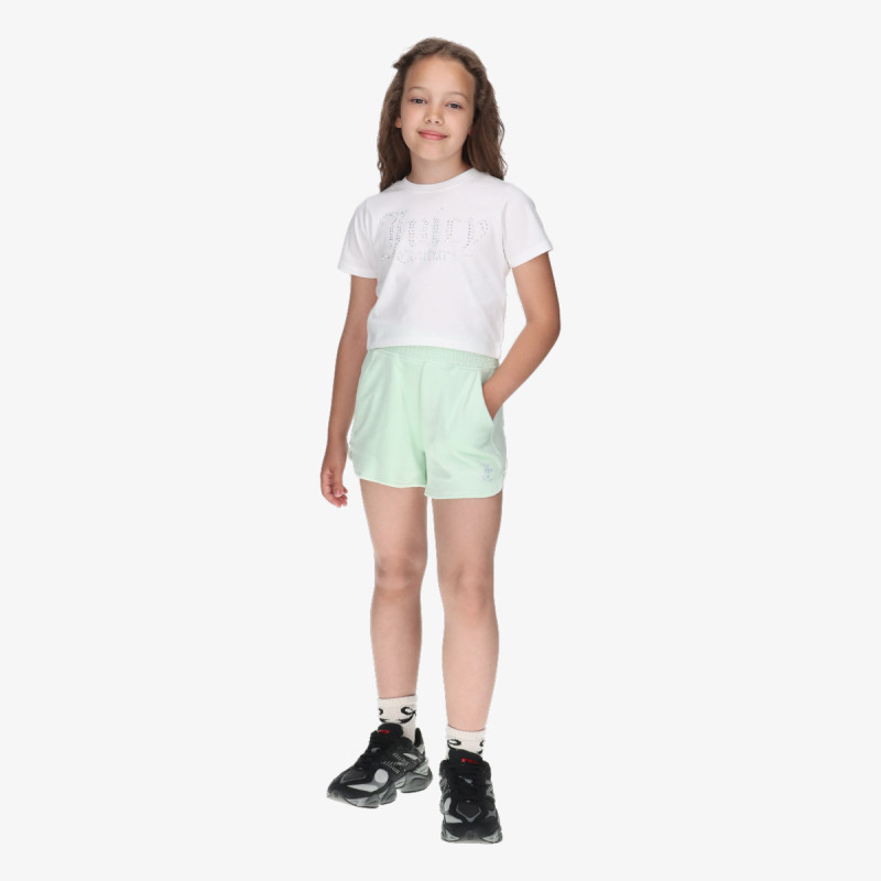 JUICY COUTURE Komplet za djecu Shirred Waist Velour Short & Baby Tee Se 