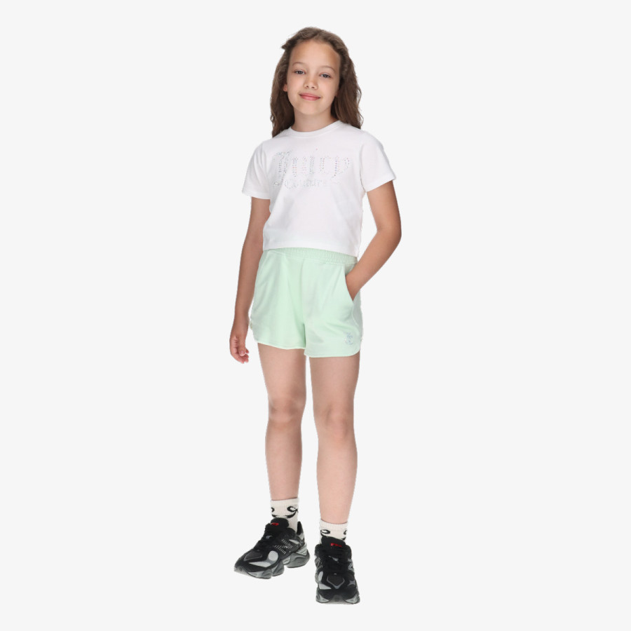 JUICY COUTURE Komplet za djecu Shirred Waist Velour Short & Baby Tee Se 