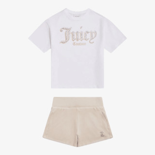 JUICY COUTURE Komplet za djecu Oversize Tee & Velour Short Set 