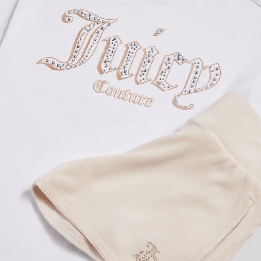 JUICY COUTURE Komplet za djecu Oversize Tee & Velour Short Set 