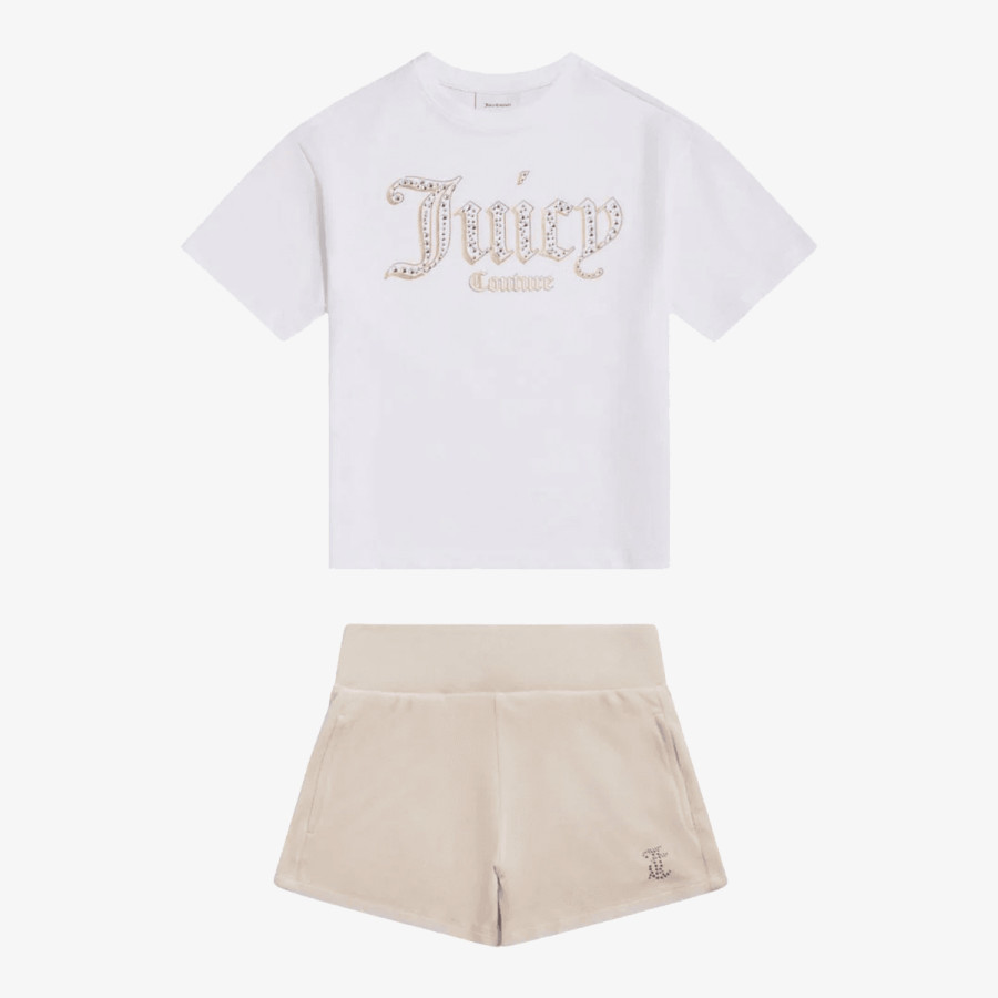 JUICY COUTURE Komplet za djecu Oversize Tee & Velour Short Set 