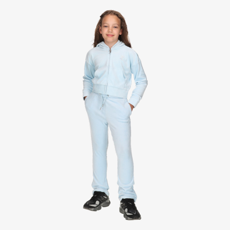 JUICY COUTURE Komplet za djecu Cropped Velour Diamante Zip Thru & Bootc 
