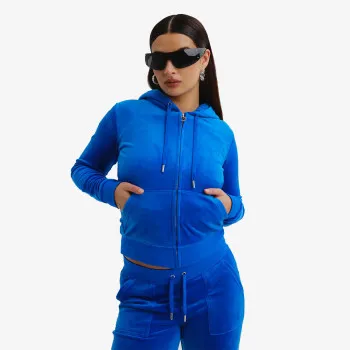 JUICY COUTURE Majica dugih rukava s patentom JUICY COUTURE Majica dugih rukava s patentom ZIP THROUGH HOODIE WITH  ZIP PULL &  JC 