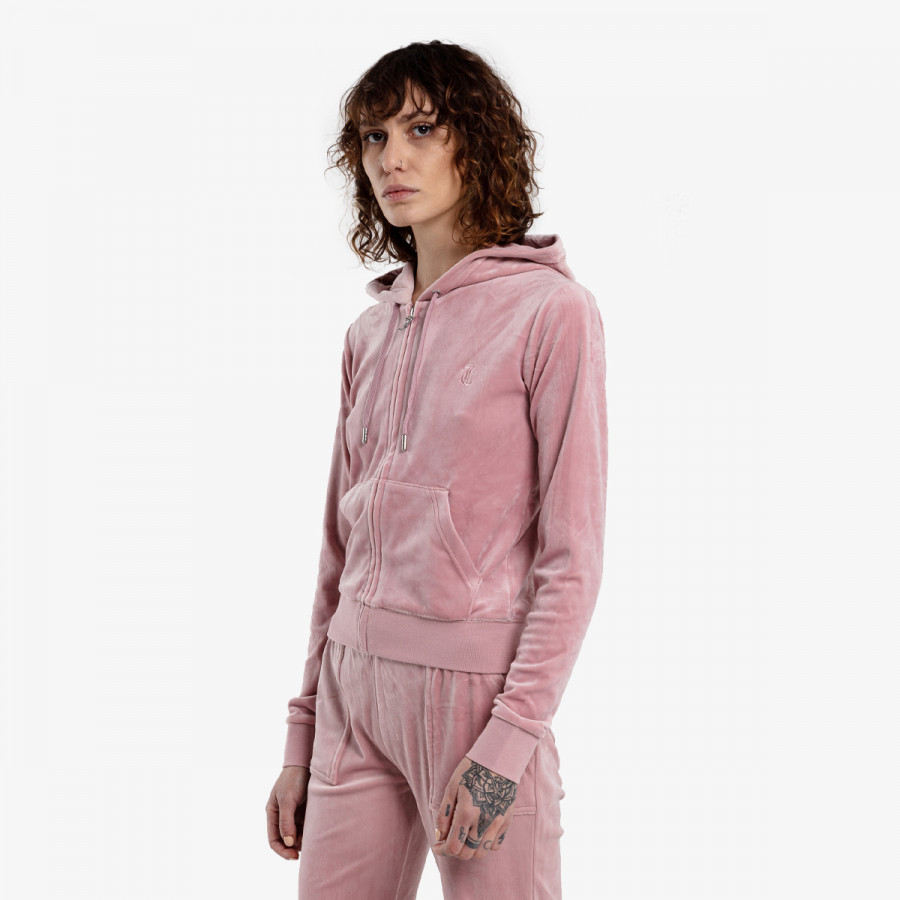 JUICY COUTURE Majica s kapuljačom na patent ROBERTSON 