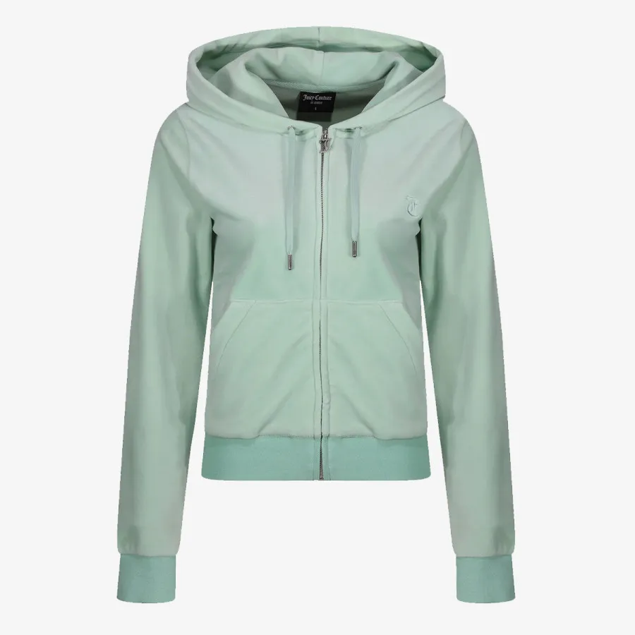 JUICY COUTURE Majica dugih rukava s patentom ZIP THROUGH HOODIE WITH  ZIP PULL &  JC 