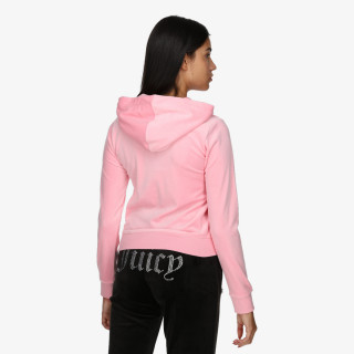 JUICY COUTURE Majica s kapuljačom na patent ROBERTSON 