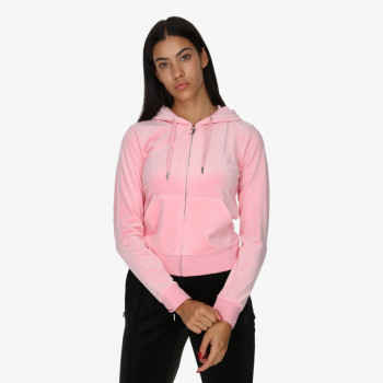 JUICY COUTURE Majica s kapuljačom na patent ROBERTSON HOODIE 