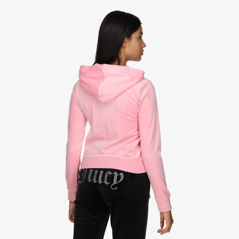 JUICY COUTURE Majica s kapuljačom na patent ROBERTSON 