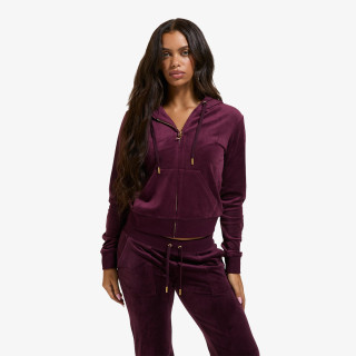 JUICY COUTURE Majica s kapuljačom na patent ROBERTSON GOLD 