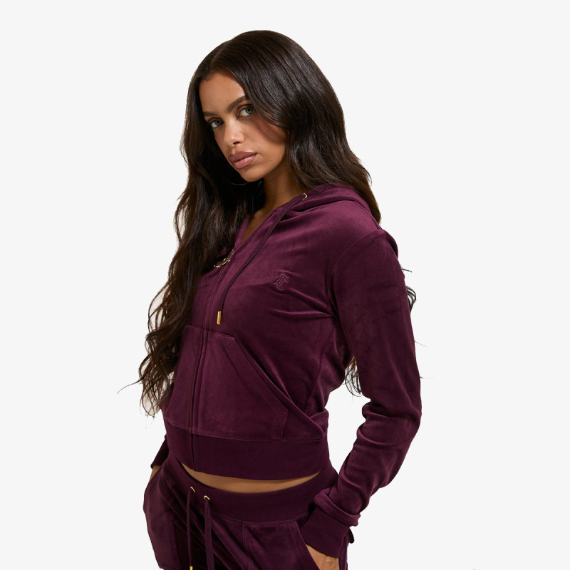 JUICY COUTURE Majica s kapuljačom na patent ROBERTSON GOLD 