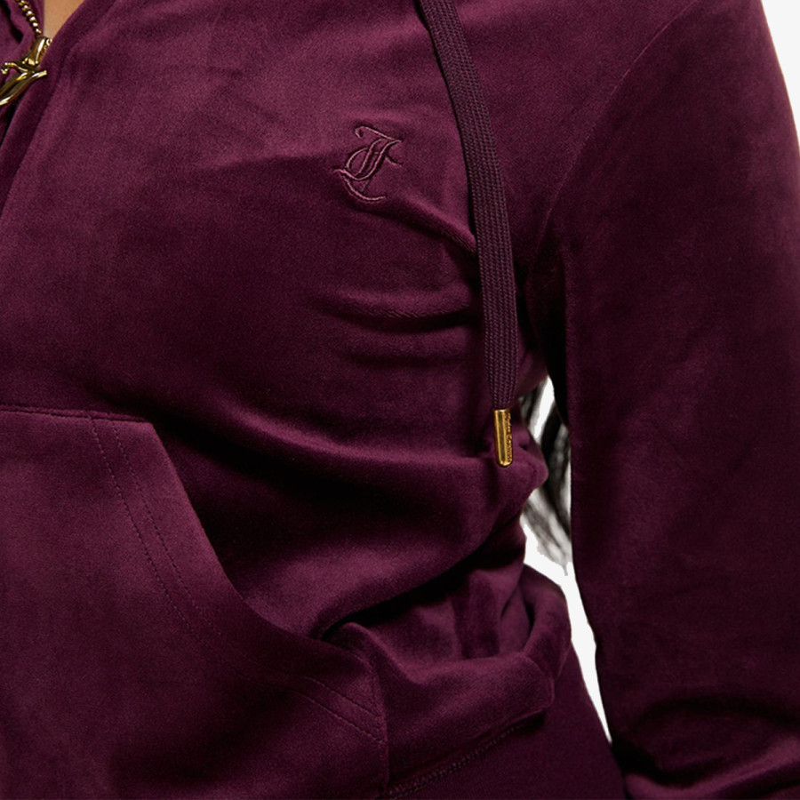 JUICY COUTURE Majica s kapuljačom na patent ROBERTSON GOLD 