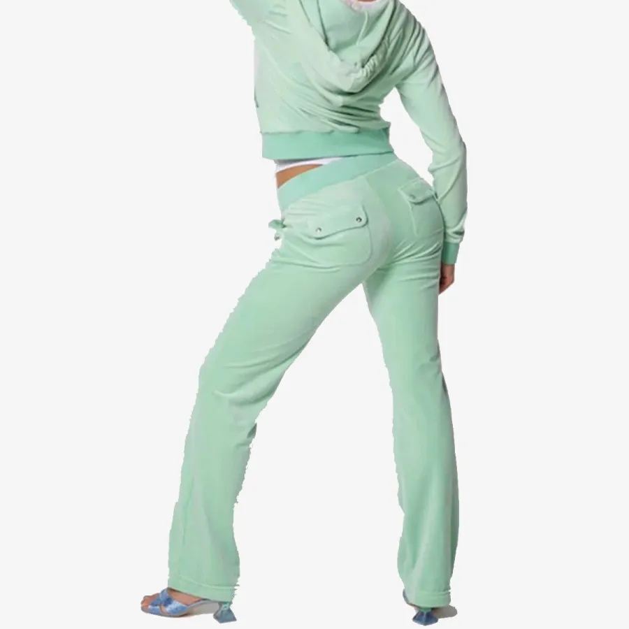 JUICY COUTURE Donji dio trenirke STRAIGHT LEG TRACK PANT WITH POCKET 