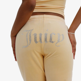 JUICY COUTURE Donji dio trenirke VELOUR TRACK PANT WITH DIAMANTE BRANDIN 