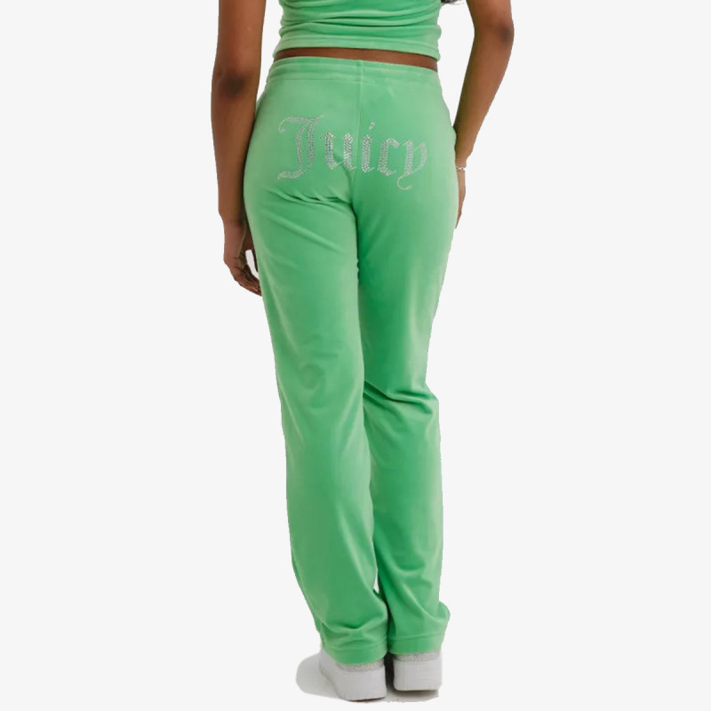 JUICY COUTURE Donji dio trenirke VELOUR TRACK PANT WITH DIAMANTE BRANDIN 