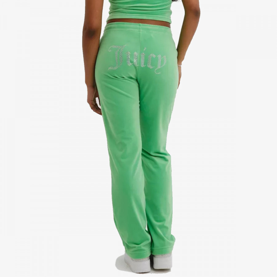 JUICY COUTURE Donji dio trenirke VELOUR TRACK PANT WITH DIAMANTE BRANDIN 