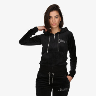 JUICY COUTURE Majica s kapuljačom na patent DIAMANTE TRIM ROBERTSON 