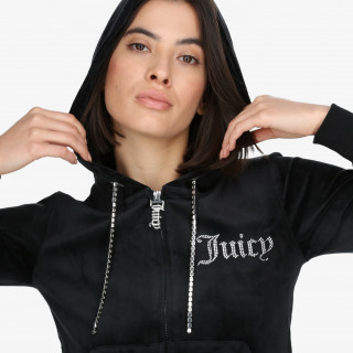 JUICY COUTURE Majica s kapuljačom na patent DIAMANTE TRIM ROBERTSON 
