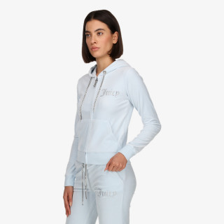 JUICY COUTURE Majica s kapuljačom na patent DIAMANTE TRIM ROBERTSON 