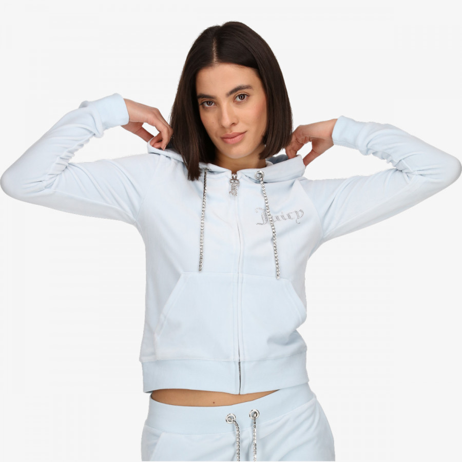 JUICY COUTURE Majica s kapuljačom na patent DIAMANTE TRIM ROBERTSON 