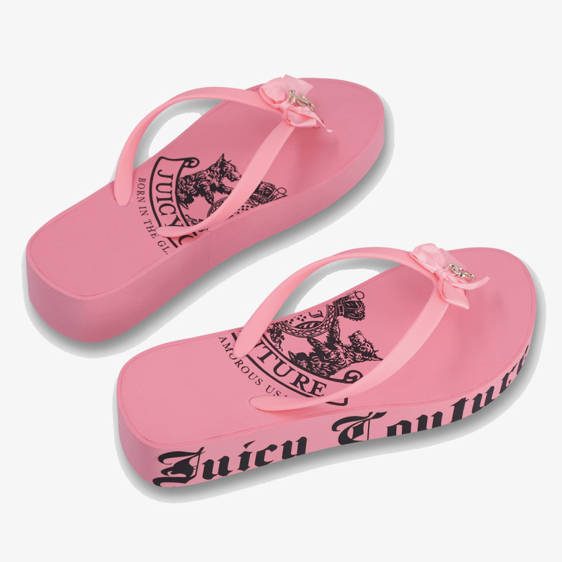 JUICY COUTURE Natikače HERITAGE CREST EVA WEDGE SLIDE 