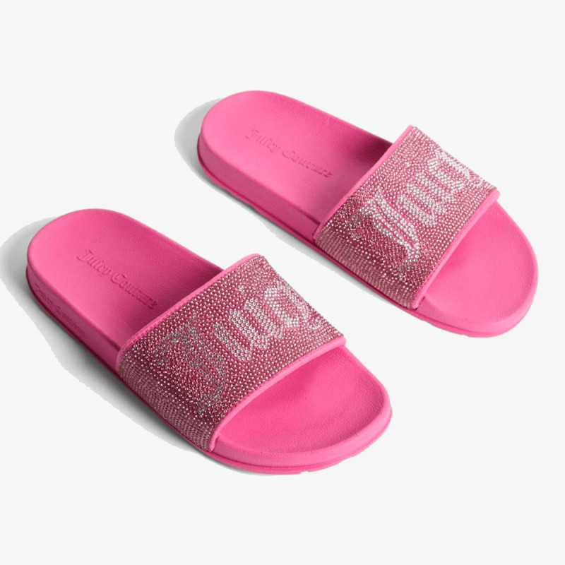 JUICY COUTURE Natikače DIAMANTE BRANDED SLIDE 
