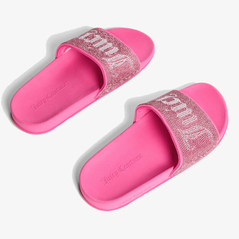 JUICY COUTURE Natikače DIAMANTE BRANDED SLIDE 