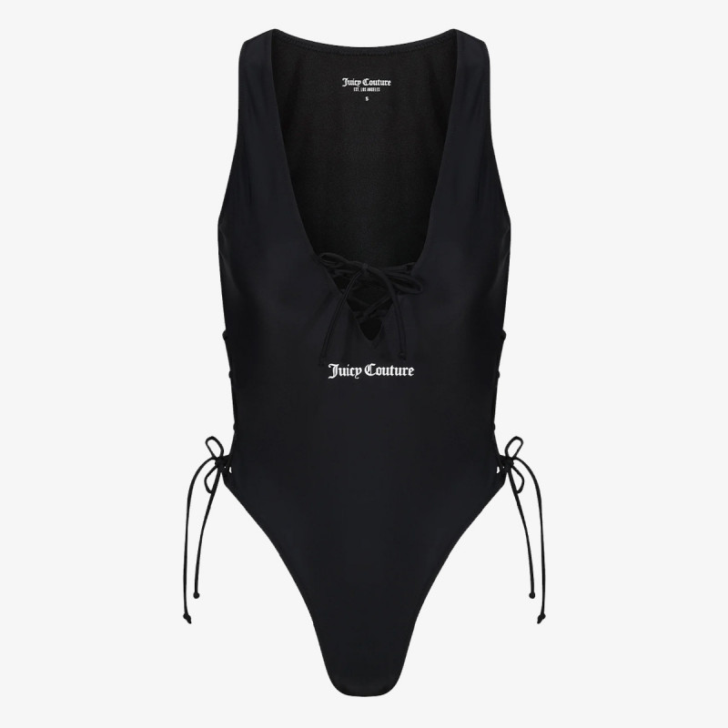 JUICY COUTURE Bikini Black Lattice One Piece 