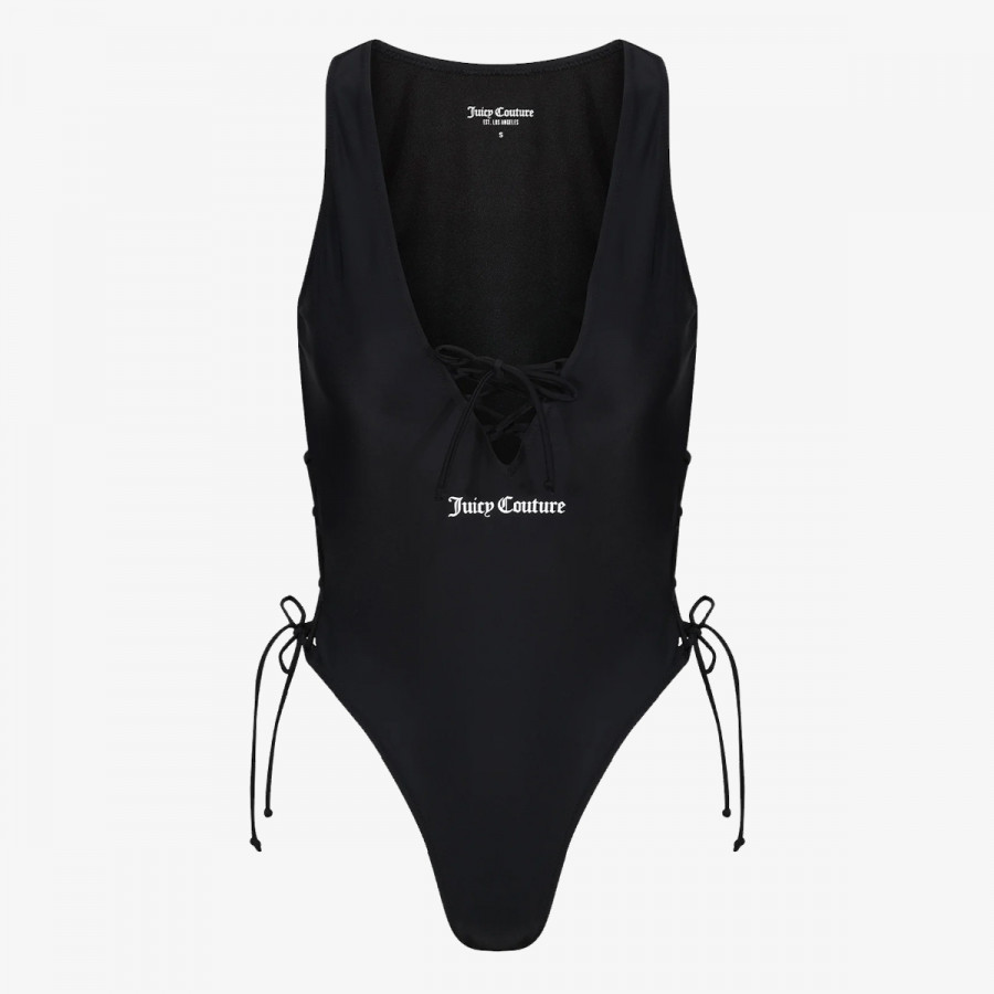 JUICY COUTURE Bikini Black Lattice One Piece 