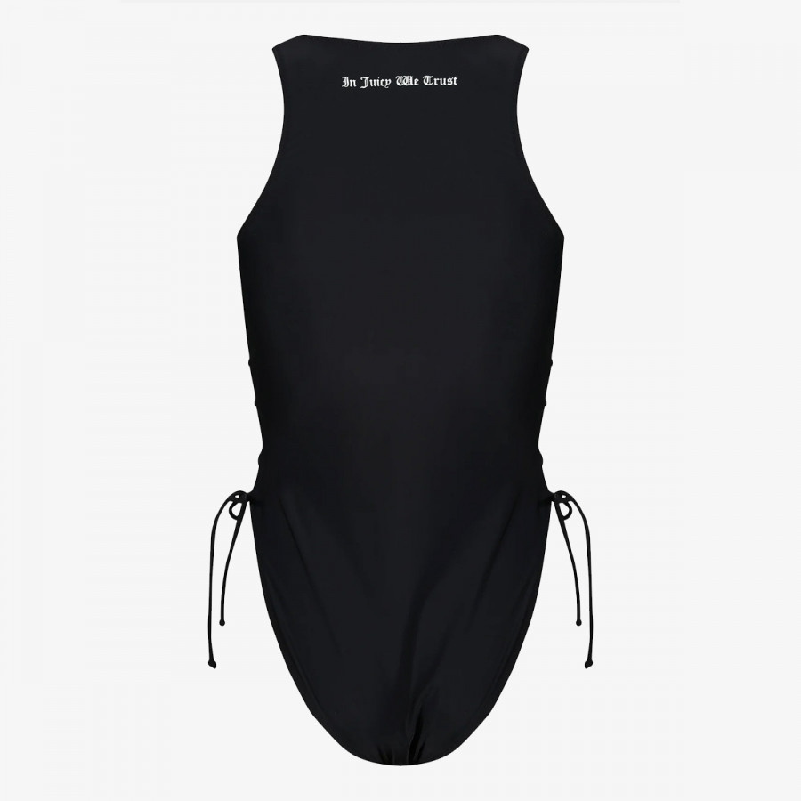 JUICY COUTURE Bikini Black Lattice One Piece 