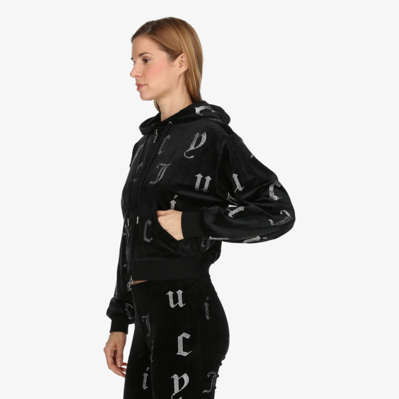 JUICY COUTURE Majica s kapuljačom na patent Nala 
