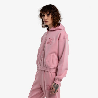 JUICY COUTURE Majica s kapuljačom na patent TINA VELVET STITCH 