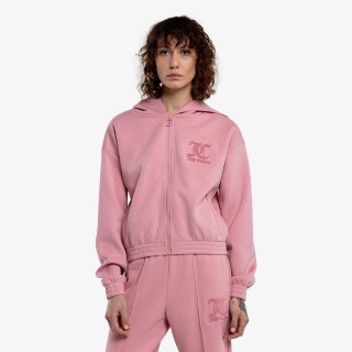 JUICY COUTURE Majica s kapuljačom na patent TINA VELVET STITCH 