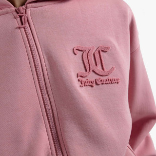 JUICY COUTURE Majica s kapuljačom na patent TINA VELVET STITCH 